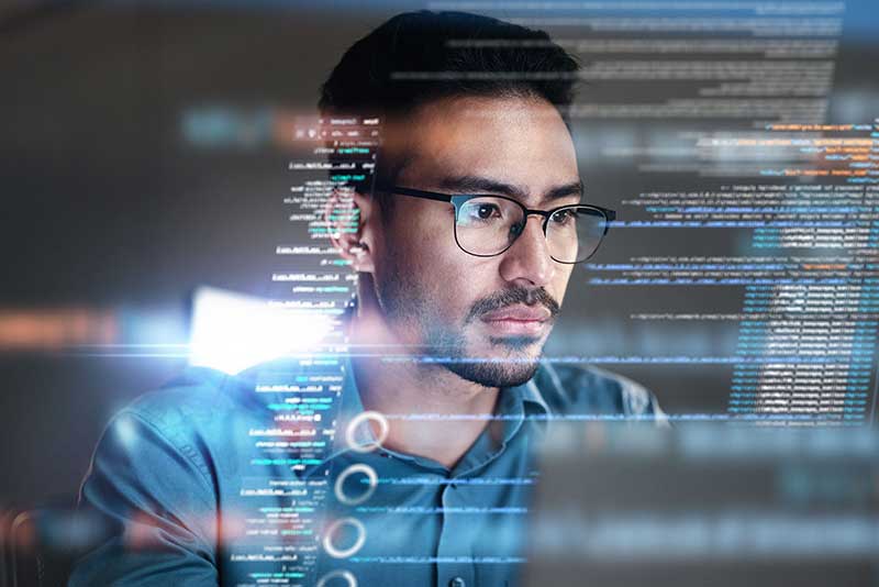 web developer at work
