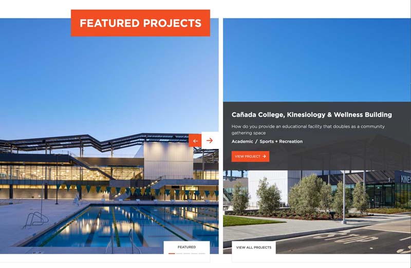 Forell website screenshot featured projects