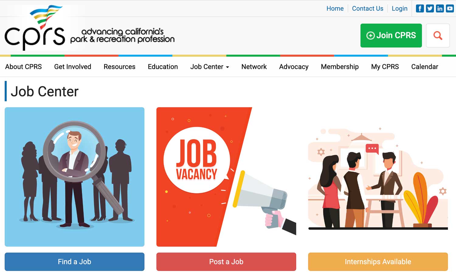 CPRS Job Center home page